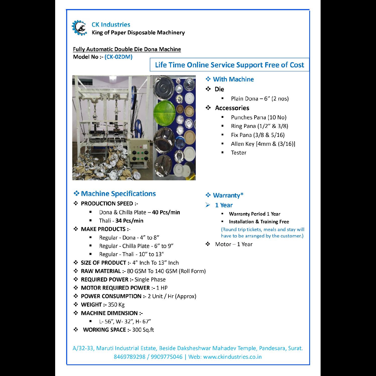 Fully Automatic Double Die Dona Machine
